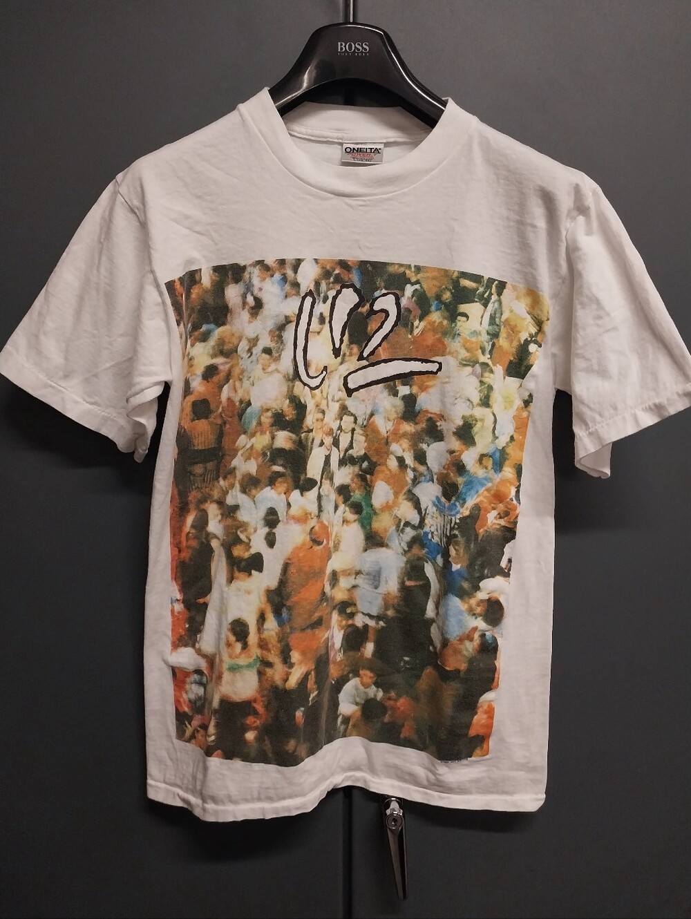 U2 Achtung Baby Vtg. 1991 Single Stich White T-shirt
